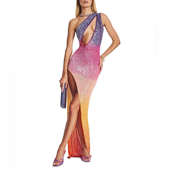 Retrofete
Candice Ombré Sequined Crochet Cutout Maxi Dress - Picture 1 of 4